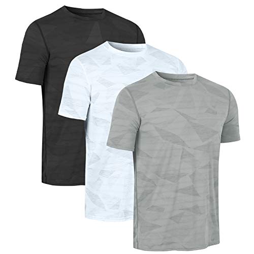 MEETYOO Sportshirt Herren, Laufshirt Kurzarm T Shirts Männer Fitnessshirt Atmungsaktiv Funktionsshirt für Running Jogging Fitness Gym Cover
