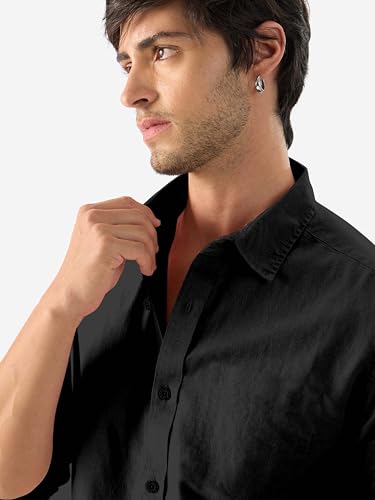 Image of NexaFlair Man's Casual | Formal | Linen| Cotton | Regular Wear Collared | Fit Shirt for Men