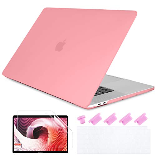 Batianda 2020 MacBook Air ケース 13.3インチ対応 ハードケース (A2337/A2179)超薄型 軽量 シェルカバー 液晶保護フィルム & 日本語キーボードカバー & ダストプラグ付き保護カバー,ピンク