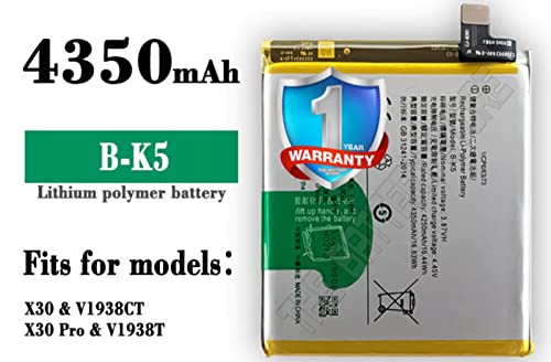 Image of THE BATTERY STORE Original Battery for Vivo X30 / X30 Pro /B-K5 Battery with 1 Year Warranty and high Capacity Battery Backup.(for VIVO B-K5)