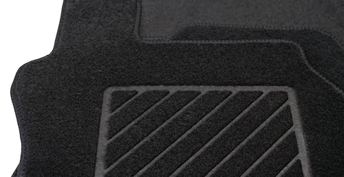 Vauxhall Corsa D/E (2006-2019) Compatible Car Mats Accessories Carpet Tailored Fit Grey Trim Binding Full Coverage All Weather Accessory Custom Fit