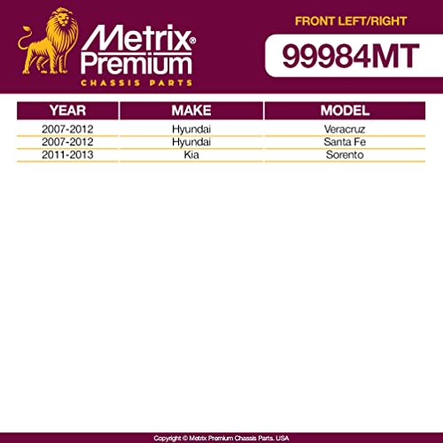 Metrix Premium Front Left & Right Stabilizer Bar Link K750204 & K750205 Fits 2007-2012 Hyundai Veracruz, 2007-2012 Hyundai Santa Fe, 2011-2013 Kia Sorento #TOP1