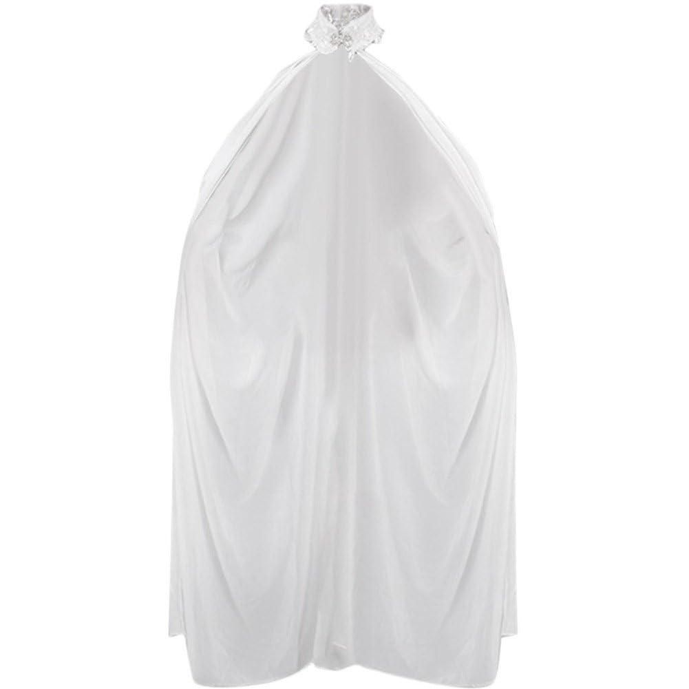 Fituenly Cool Unisex Hooded Cloak, Medieval Wicca Robe Cape Shawl, Halloween Party Witch Wizard Cosplay Costume for Women