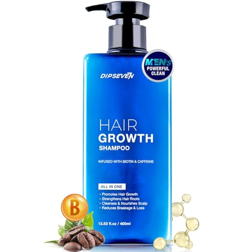 Biotin Hair Growth Shampoo for Men: Root Activator for Thinning Hair, Thickening & Strengthening Formula-DHT Blocker with Tea Tree Oil and Caffeine