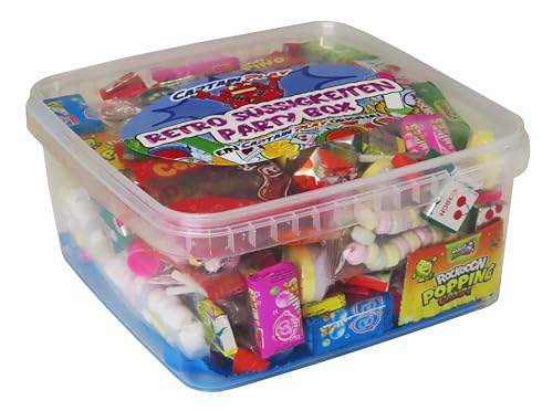 CAPTAIN PLAY | Retro Süßigkeiten Party Box | 1kg Kindheitserinnerungen
