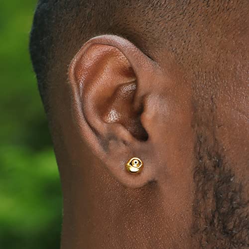 Helloice Eye Of Ra Hoop Earrings Dangle Earrings Stud Earrings Hypoallergenic 18K Gold Plated Mummy Huggie Earrings For Men And Women (Stud Earrings - Gold) #TOP3