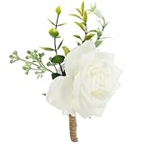 Fiore all'occhiello per matrimonio: il bouquet di fiori di è realizzato con materiali di prima qualità e sicuri; questo bouquet è comodo da indossare a lungo, bouquet di fiori artificiali