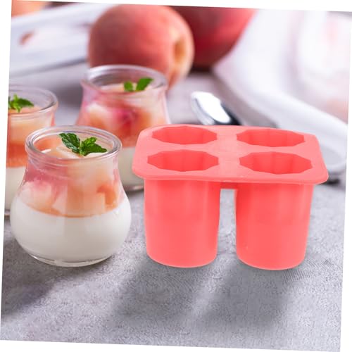 Molde de silicona para cubitos de hielo rojo flexible miniatura 6