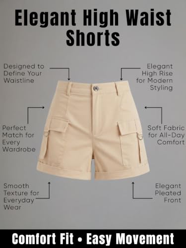 Image of GRECIILOOKS Women's Casual Knee Length Shorts,Casual Relaxed Fit Summer Shorts for Women & Girls | Comfortable Everyday Wear | Available in Plus Sizes