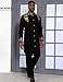 ZSJR Mens Long African 2 Piece Set Nigerian Dashiki Metallic Traditional Suit Gold Stamp Printed Shirt and Pants Outfit