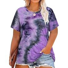 RITERA Womens Plus Size Crewneck Tops Short Sleeve Oversized T Shirt for Women Spring Summer XL 5XL