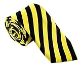 Tie - Striped - Black & Yellow