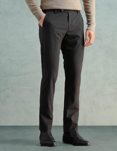 Image of Arrow Men's Tapered fit Textured Trousers