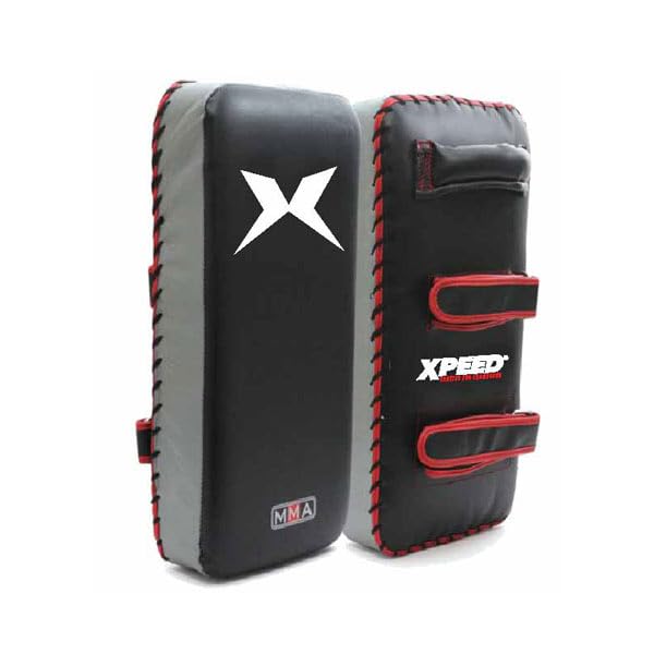 Xpeed Sports PU Straight Thai Pad for Muay Thai || Kickboxing Training || Combat Sports || Versatile Thai Pad || Secure Grip & Stability (Black & Grey) (Pack of 1) (B0CB17SV54) Amazon Price History, Amazon Price Tracker