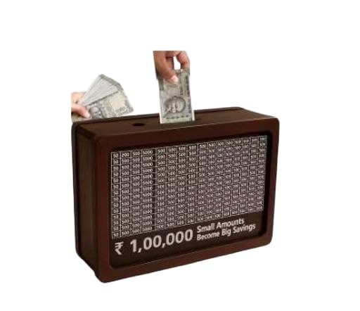 KUMAWAT Enterprises 1,00,000 Savings Challenge Wooden Money Frame | Money Saving Box with Tracker | Piggy Bank for Home & Office_KUM_Box_498-image-37