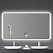 Produktbild Miroir de maquillage LED Pour miroir de Salle de Bains, miroir Anti-buée et miroir de Chambre à Coucher éclairé par Bluetooth Avec miroir Tactile Anti-déflagrant de 5 mm (Taille: 75CMx120CM)