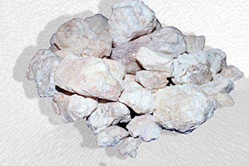 White Kaolin Clay Dirt Chunks. Raw, Crunchy and Chalky White Dirt Pieces