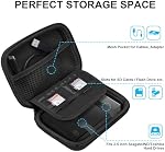 Lacdo Hard Drive Carrying Case for Seagate Portable/One Touch, WD Elements/My Passport, Toshiba Canvio Basics/Flex Portable External Hard Drive HDD Case 1TB 2TB 4TB 5TB 6TB Shockproof Travel Bag,Black