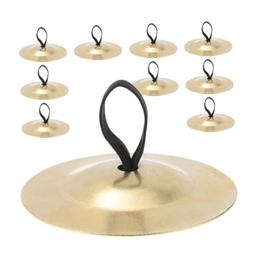 NULYLU 10pcs Mini Cymbals Musical Finger Cymbals for Belly Dancing Stage Use Band