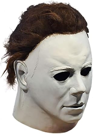 Michael Myer Mask 1978, Halloween Masks for Adults with Eye & Nose Holes Wigs, mike myer mask Realistic Breathable Design for Halloween Cosplay Horror Parties, Scary Horror Movie Costume Accessory