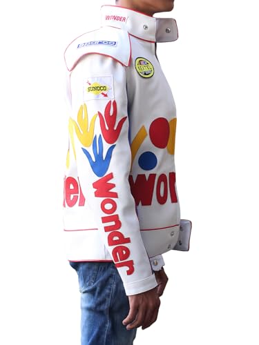 Men's Handmade Ricky Bobby Wonder Bread Racing Jacket-Wonder Jacket Inspired By Ricky Bobby- Faux Leather3