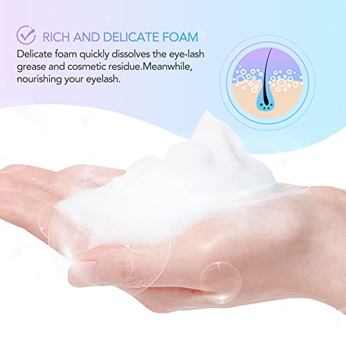 Eyelash Extension Cleanser Lash Shampoo Eyelash Extension Shampoo Lash Foam Cleanser Eyelid Cleanser For Makeup Remover Eyelash Care, Paraben & Sulfate Free For Salon And Home Use (Bubble Gum 600Ml) #TOP3