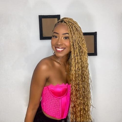 Vustbeauty 9 Packs Boho Box Braids Crochet Hair 24 Inch