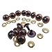 Lot de 100 yeux en plastique marron pour la couture, les boutons d'artisanat, les peluches, les loisirs créatifs, les jouets et les accessoires, marron, 20MM