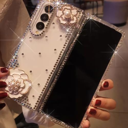 Coque Samsung Z Fold 3 diamant fleur brillant le cadeau parfait romantique