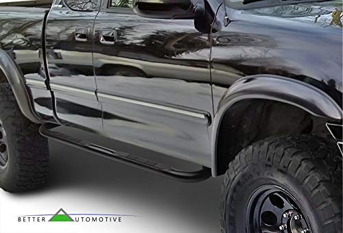 Estribos laterales negros 3" para Toyota Tundra 2000-2006 miniatura 2