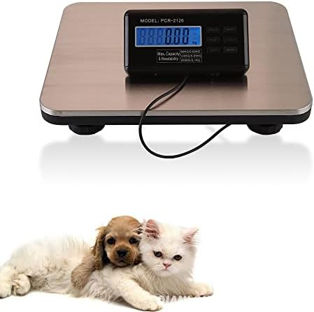 Hteedy Smart 600 LBS Electronic Digital Platform Scale Industrial Parcel Weigh Pallet Scale LCD AC Postal Shipping Pet Weight Scale Floor Bench Scale Postal Platform Shipping Scales