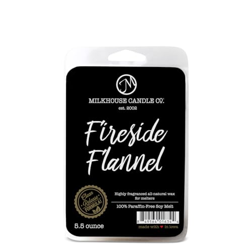 Milkhouse Candle Company Soy Wax Melts, Fireside Flannel, 5.5 oz