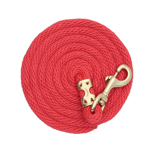 Image of Weaver Equine Performance Lead Rope, Lime Zest, 8' Horse Value Rope with Brass Plated 225 Snap, Soft Comfort Grip, Barn Horse Tack for Daily Use