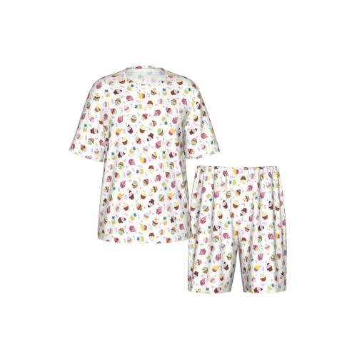 Pyjama short homme extensible et doux imprimé cupcakes - 5
