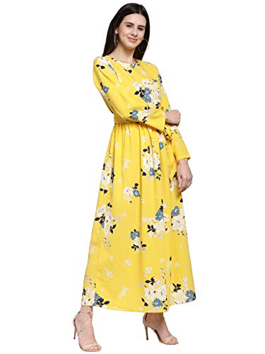 Image of pluss Women's Georgette A-Line Maxi Dress