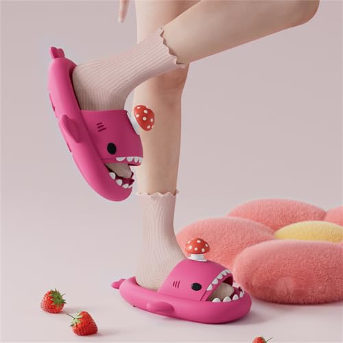 Mushroom Shark Slides, Unisex Shark Slides, Shark Slides Adult, Cloudy Shark Slides For Men And Women3
