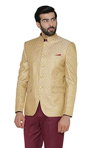 WINTAGE Men's Regular Fit Bandhgala Blazer