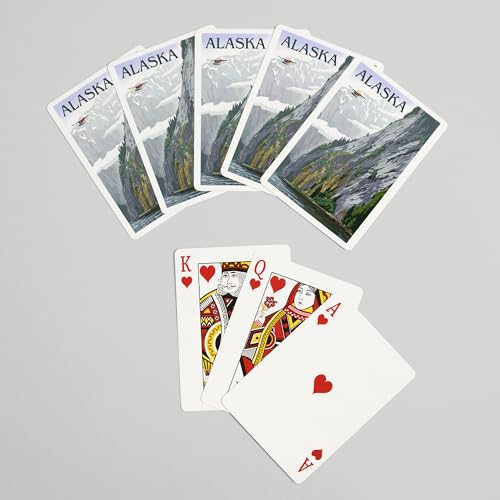 Lantern Press Naipes de Poker Alaska Misty Fjords 52 cartas miniatura 7