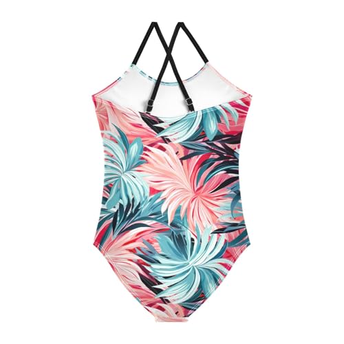 Color Leaves Girls One Piece Swimsuit Beach Swimwear 208500462