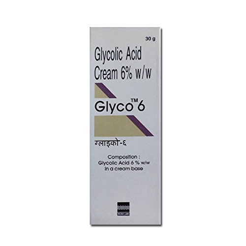Buy GLYCO 6 Glycolic Acid CREAM 6 Reduces wrinkles, prevents acne 30gm Online at Low Prices