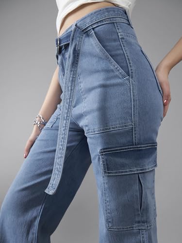 Image of Dolce Crudo High Rise Wide Leg Jeans for Women