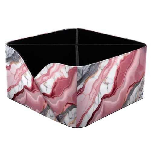 Organiseur de bureau marbre rose à compartiments multifonctions
