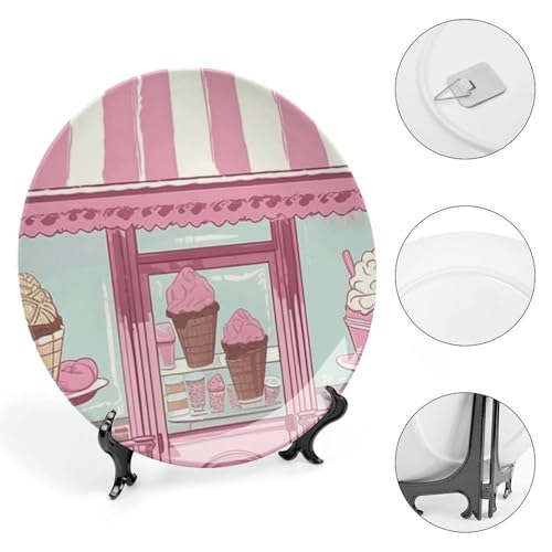Plato Decorativo de Porcelana Ice Cream Store 6 pulgadas miniatura 4