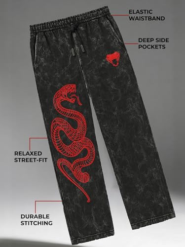 Image of fanideaz Mens Cotton Baggy Trackpant for Men | Streetwear Loose Fit Track Pants for Men | Comfortable Breathable Cotton Casual Wear Lower for man Stylish