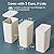 N. NETDOT 3 Pack 10L / 2.6 Gallon Small Trash Can with Lid, Bathroom Garbage Can with Pop-Up Lid, Waste Basket for Bathroom, Kitchen, Bedroom, Powder Room, Craft Room, Office, College (Off White)