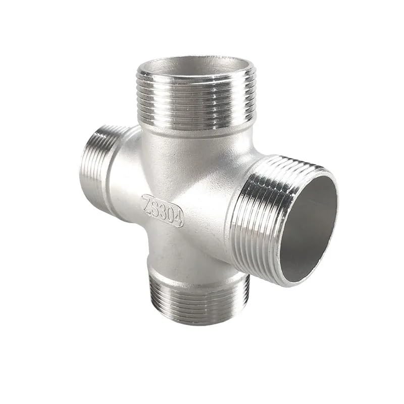 Raccord à 4 voies mâle BSPT en inox anti-corrosion pour tuyau - 4