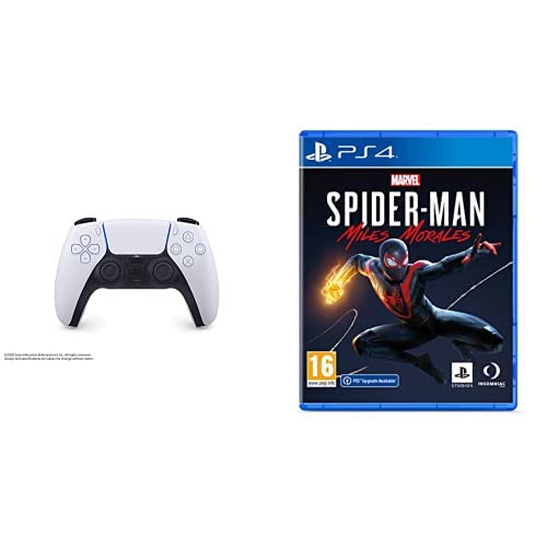 DualSense Wireless Controller | PlayStation 5 (White)&PS4 Marvel's Spider-Man: Miles Morales (PS4)