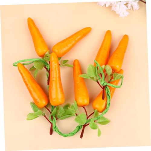 PRETYZOOM Kitchen Decoration Spring Decor Ornaments for Crafts Spring Easter Figurines Decoraciones Para Uñas Artificial Carrots Ornament Fake Carrot Decor Plant Decorations Red Carp Fruit