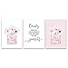 Produktbild Slagman Parfümflasche Leinwand Poster Und Drucke Schönheit Beginnt Zitat Malerei Erröten Rosa Wandposter 3 Stück Für Mode Mädchen Make-Up Raumdekor 14"X20"X3Pcs Rahmenlos