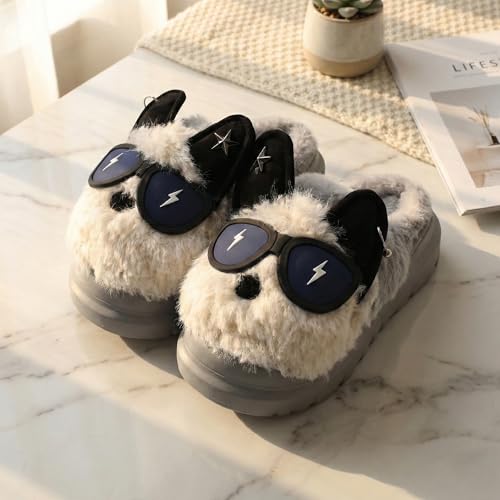 Image of VRITRAZ Women's Comfort Slip On Closed Toe Warm Winter House Clog Indoor Slipper with Cute Print and Degins